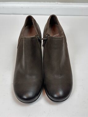 Dansko Marcia Brown Leather Block Heel Ankle Booties Womens EU 38 US 7.5/8.0